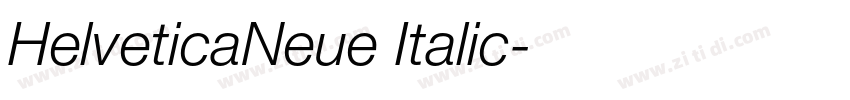 HelveticaNeue Italic字体转换